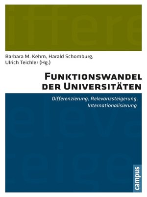 cover image of Funktionswandel der Universitäten